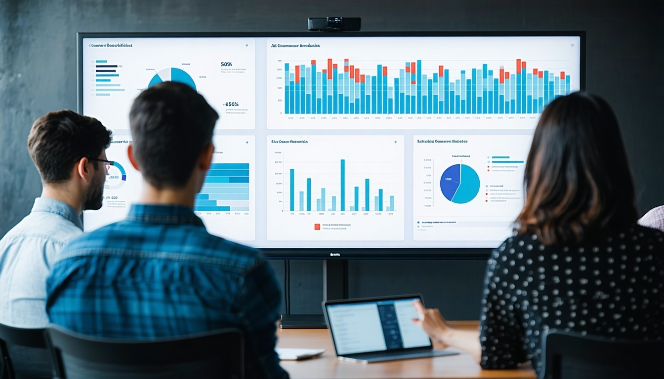 Consumer behavior analysis session with AI-driven data visualization
